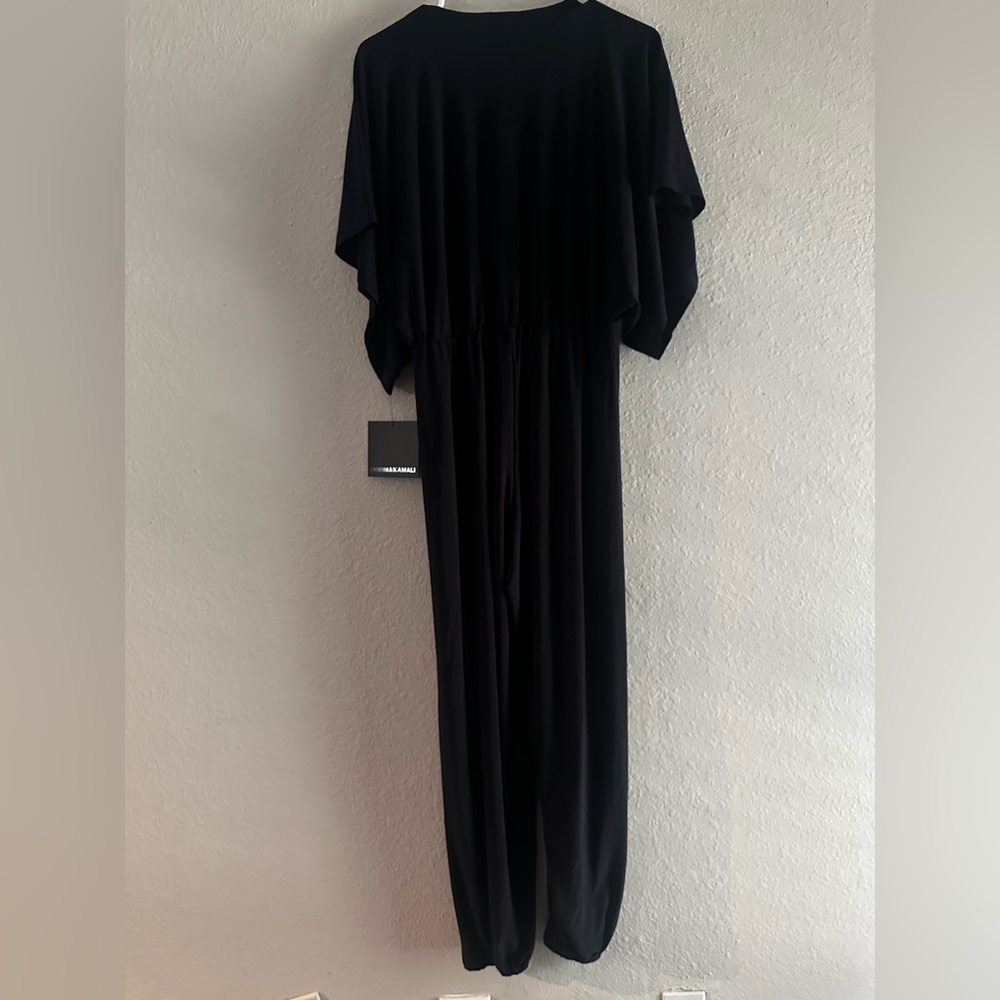 Norma Kamali Deep V Midnight  Jumpsuit - Picture 8 of 9